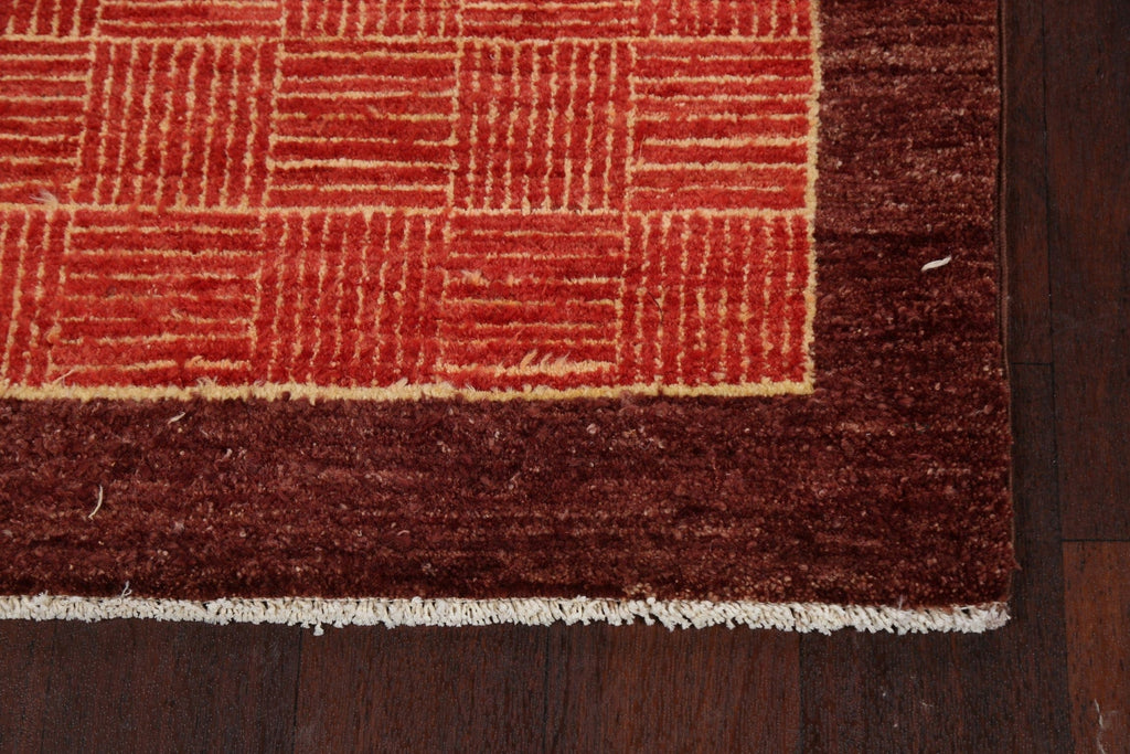 Contemporary Gabbeh Kashkoli Oriental Runner Rug 3x10