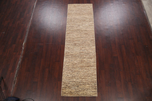 Abstract Modern Gabbeh Kashkoli Oriental Runner Rug 3x10