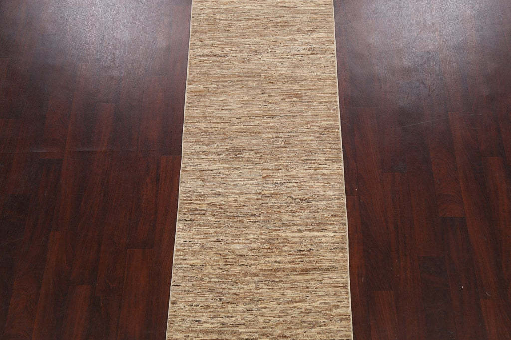 Abstract Modern Gabbeh Kashkoli Oriental Runner Rug 3x10