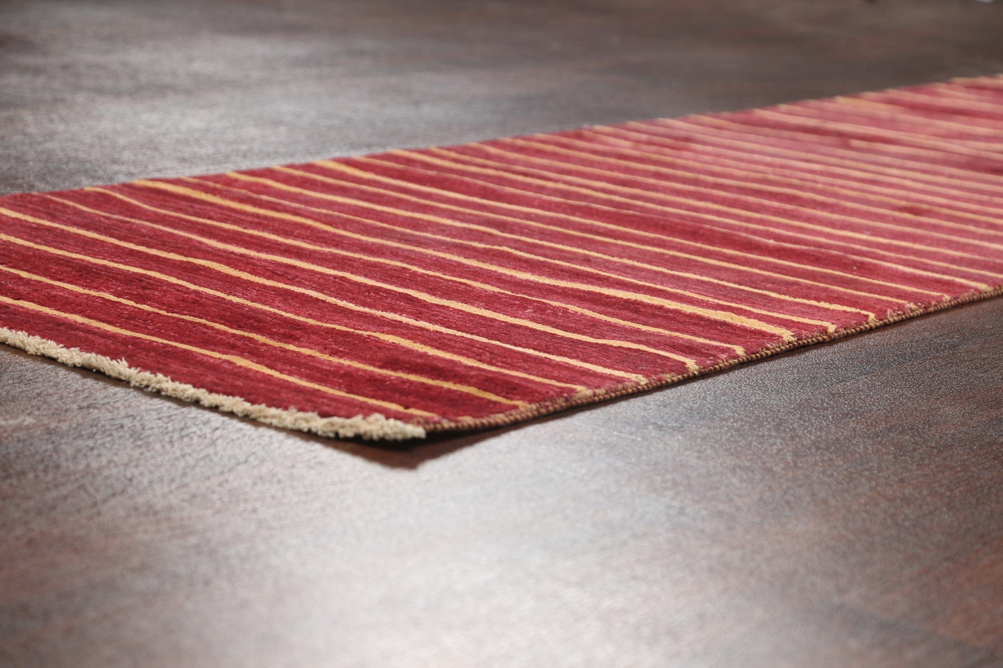 Stripe Contemporary Gabbeh Kashkoli Oriental Runner Rug 3x10