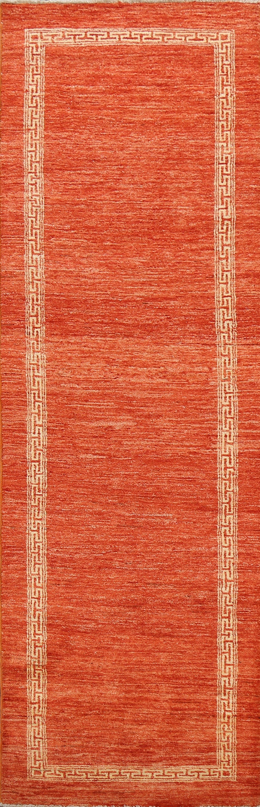 Contemporary Gabbeh Kashkoli Oriental Runner Rug 3x9