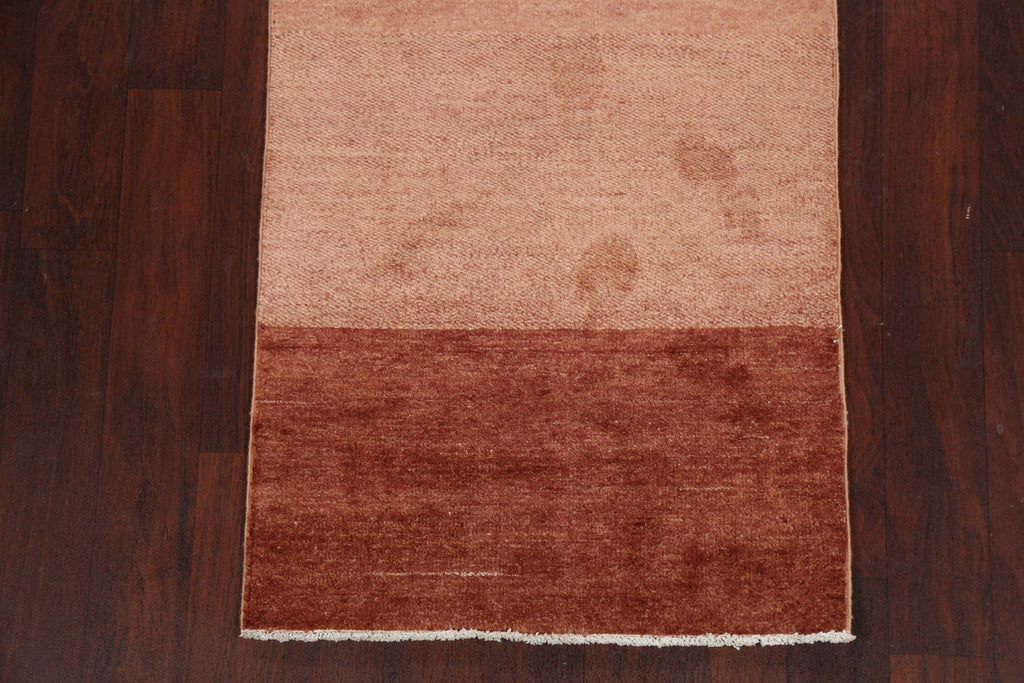 Contemporary Gabbeh Kashkoli Oriental Runner Rug 3x12