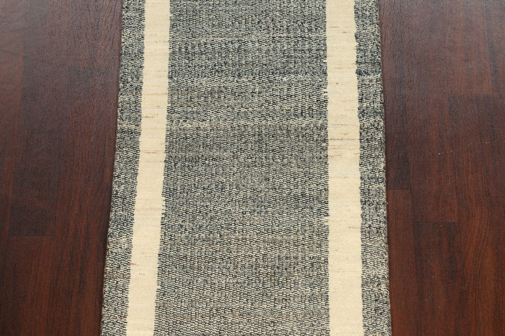 Contemporary Gabbeh Kashkoli Oriental Runner Rug 3x12