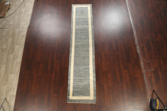 Contemporary Gabbeh Kashkoli Oriental Runner Rug 3x12