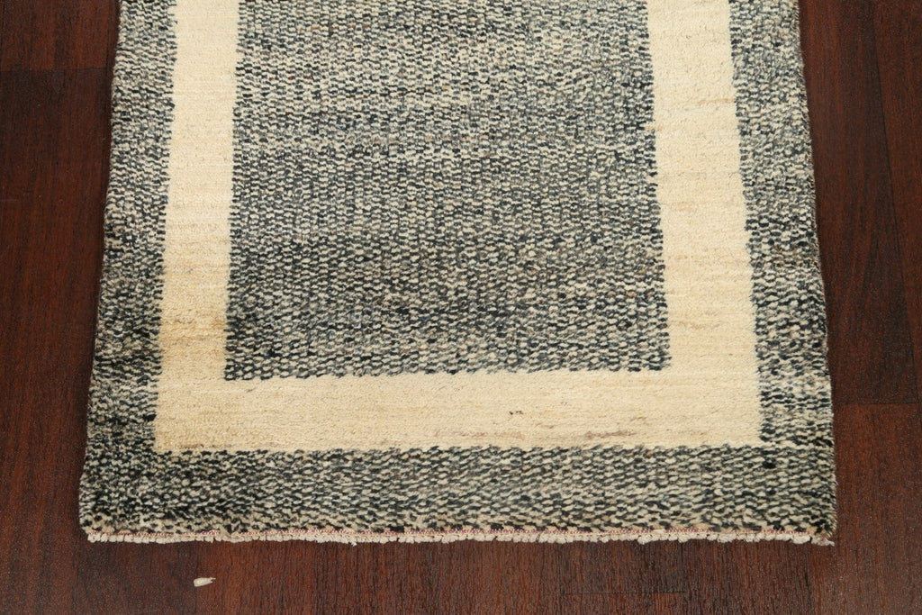 Contemporary Gabbeh Kashkoli Oriental Runner Rug 3x12