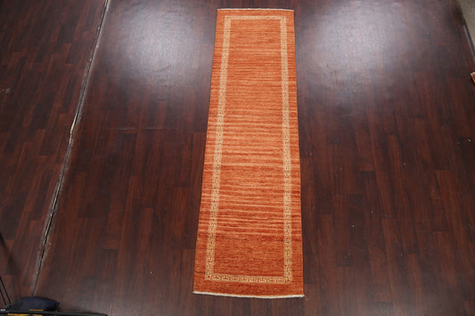 Contemporary Gabbeh Kashkoli Oriental Runner Rug 3x9