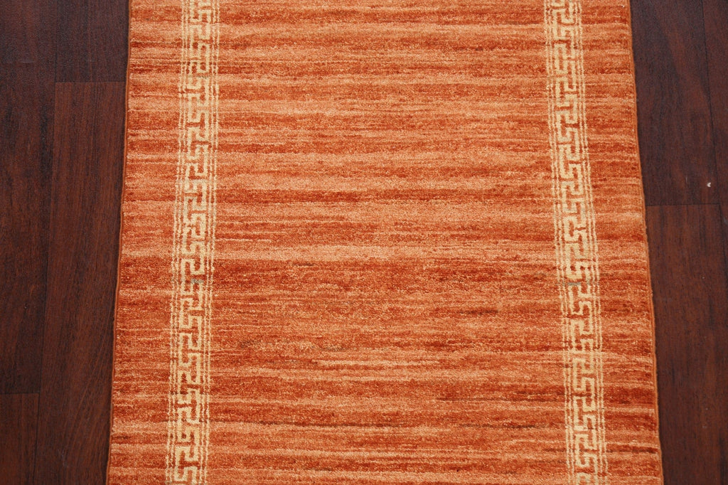 Contemporary Gabbeh Kashkoli Oriental Runner Rug 3x9