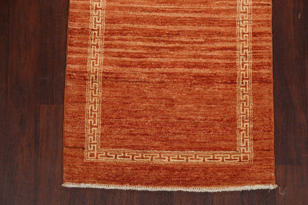 Contemporary Gabbeh Kashkoli Oriental Runner Rug 3x9