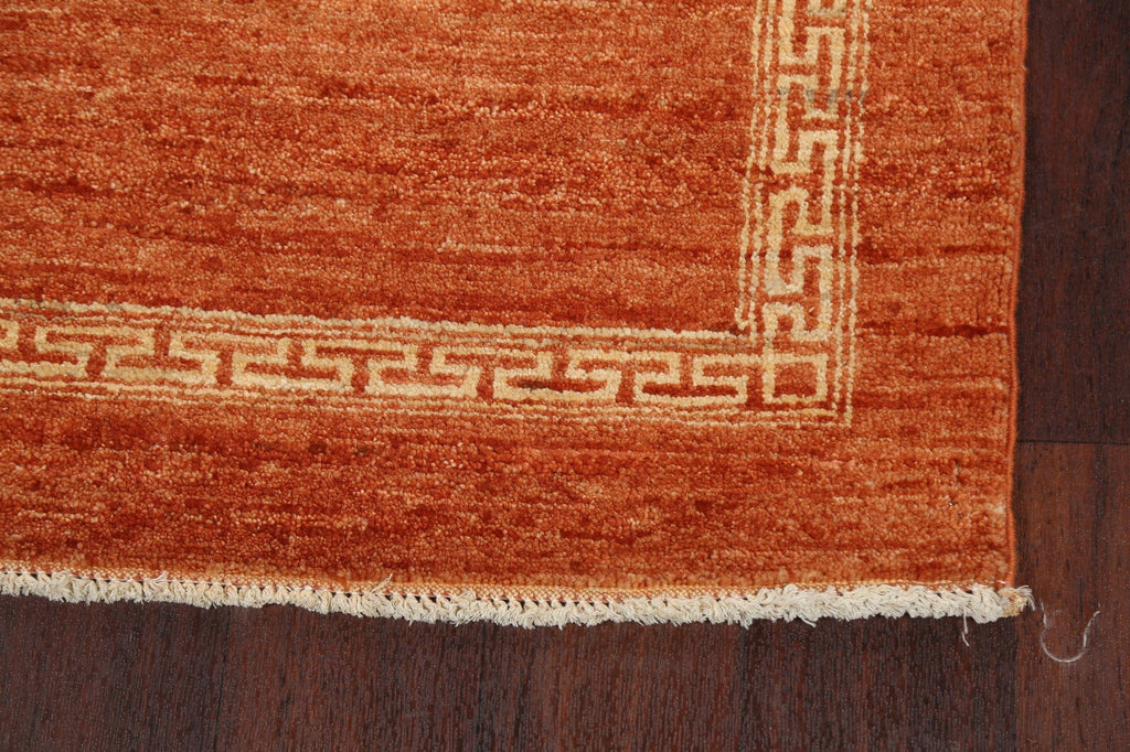 Contemporary Gabbeh Kashkoli Oriental Runner Rug 3x9