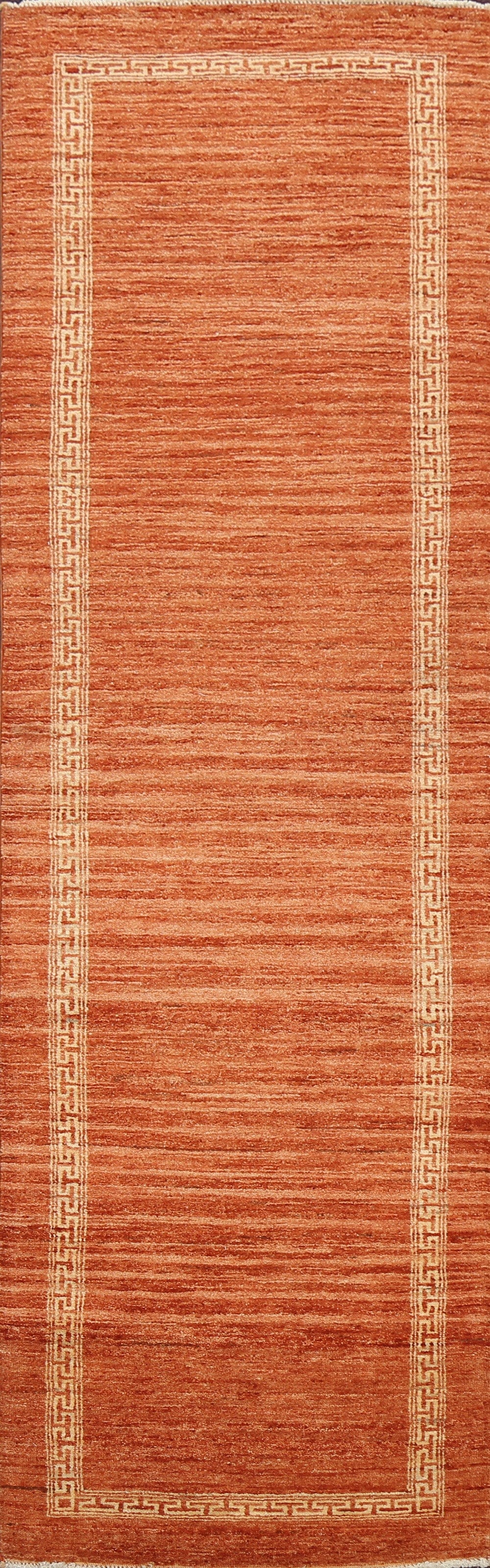 Contemporary Gabbeh Kashkoli Oriental Runner Rug 3x9