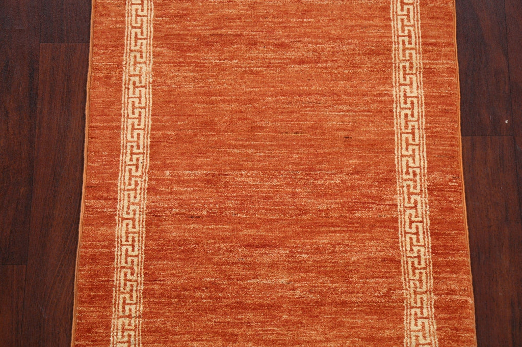 Contemporary Gabbeh Kashkoli Oriental Runner Rug 3x9