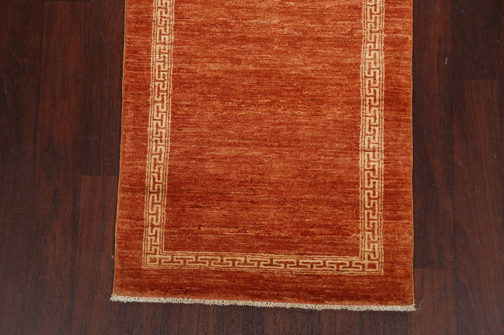 Contemporary Gabbeh Kashkoli Oriental Runner Rug 3x9