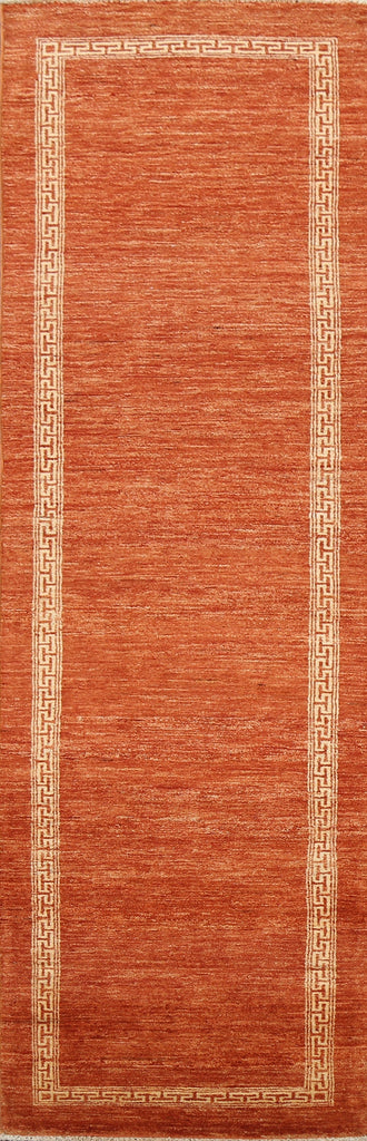 Contemporary Gabbeh Kashkoli Oriental Runner Rug 3x9