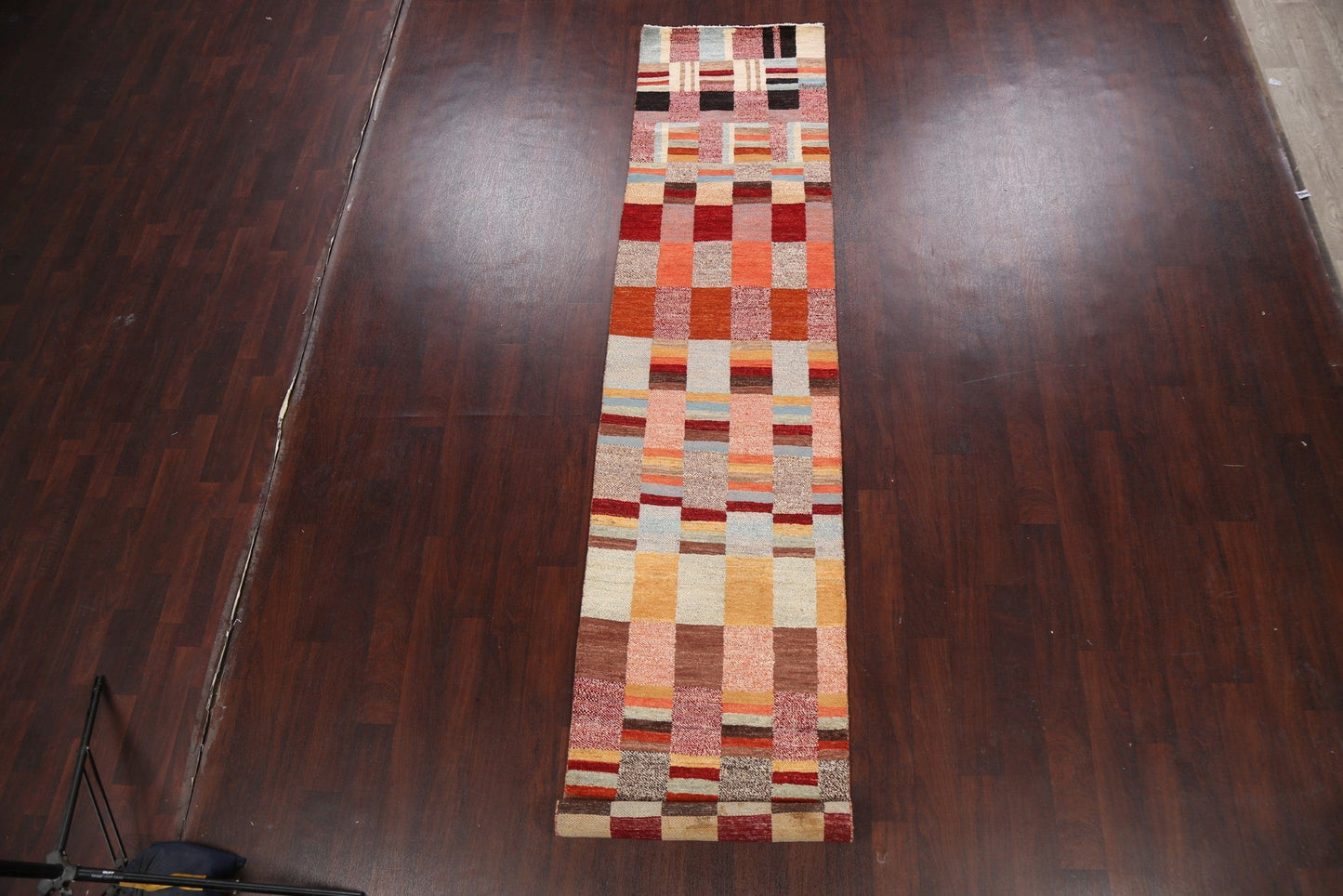 Contemporary Gabbeh Kashkoli Oriental Runner Rug 3x13