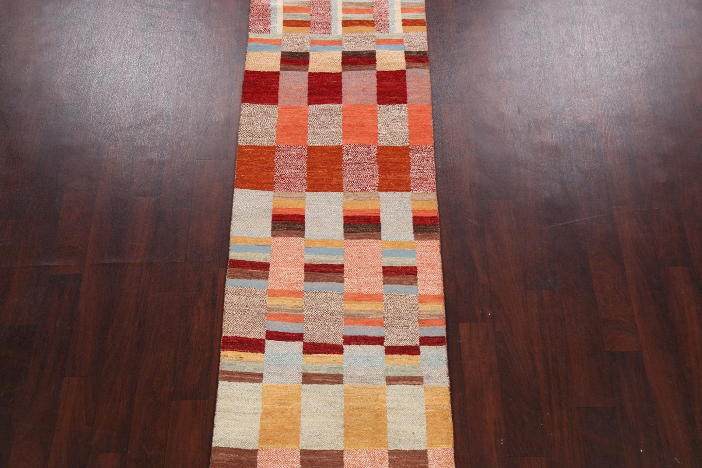 Contemporary Gabbeh Kashkoli Oriental Runner Rug 3x13