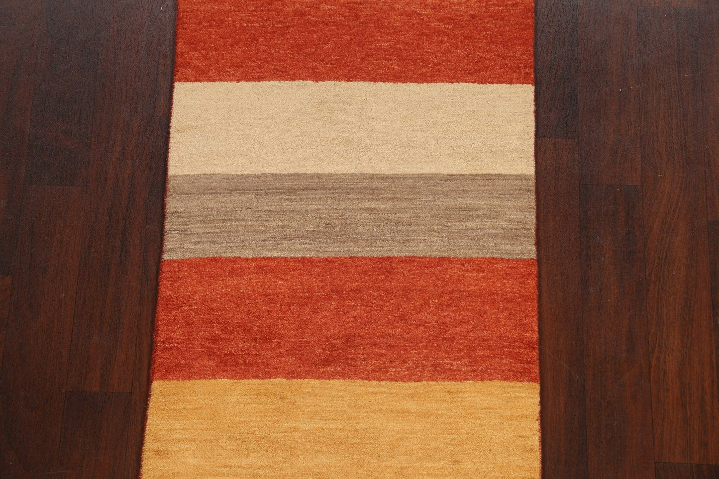 Stripe Modern Gabbeh Kashkoli Oriental Runner Rug 3x10