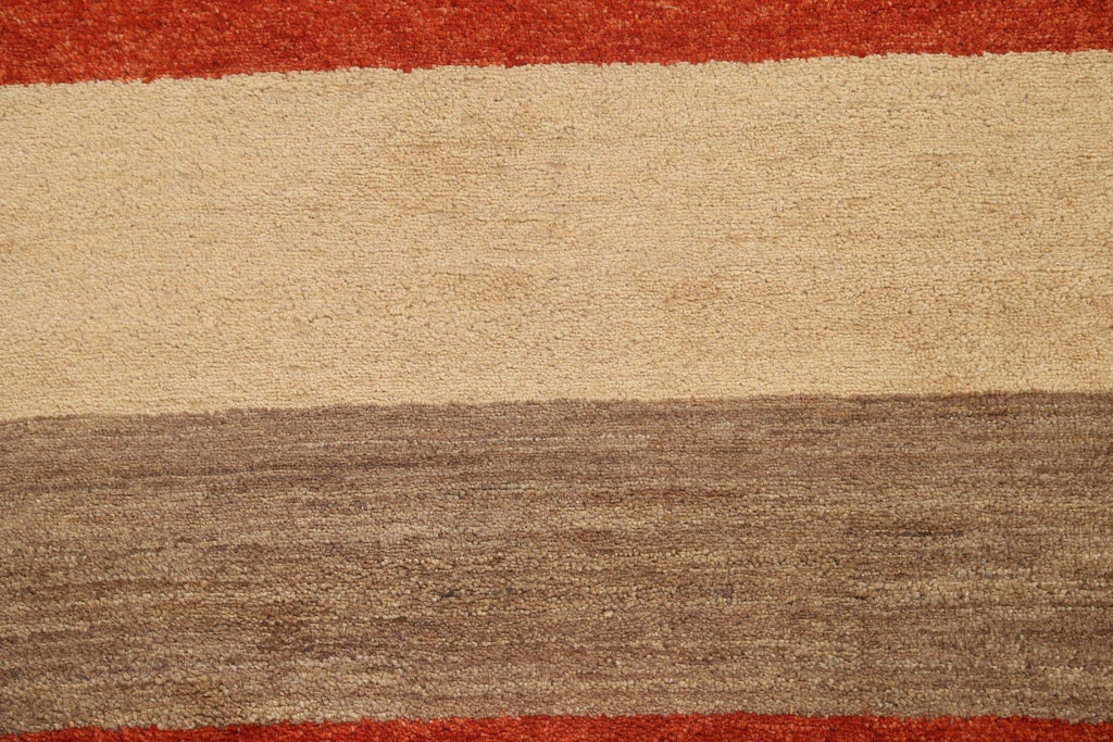 Stripe Modern Gabbeh Kashkoli Oriental Runner Rug 3x10