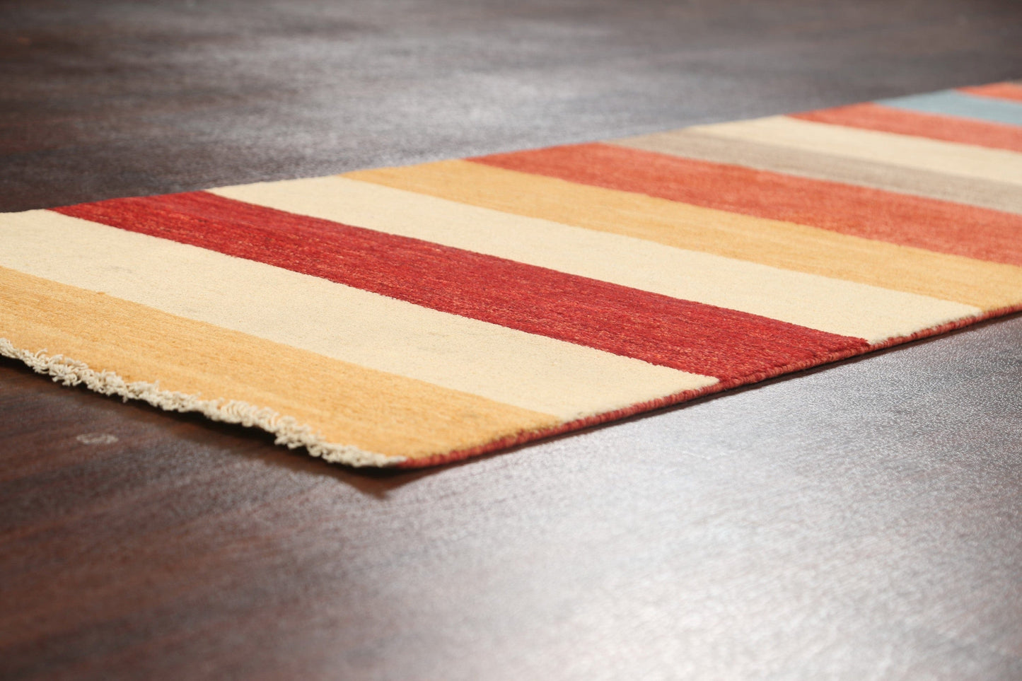 Stripe Modern Gabbeh Kashkoli Oriental Runner Rug 3x10