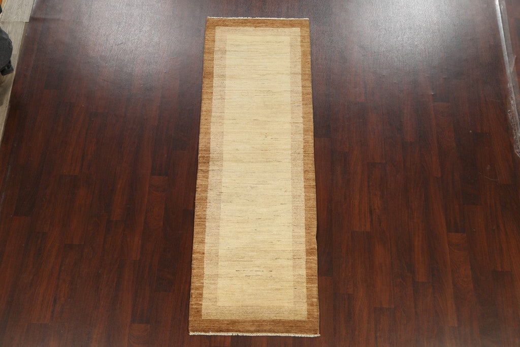 Contemporary Gabbeh Kashkoli Oriental Runner Rug 3x8