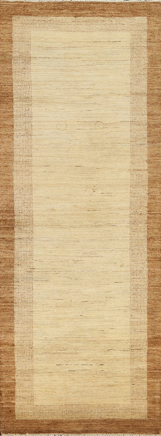 Contemporary Gabbeh Kashkoli Oriental Runner Rug 3x8