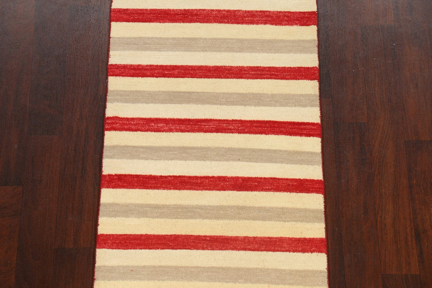 Stripe Modern Gabbeh Kashkoli Oriental Runner Rug 3x10