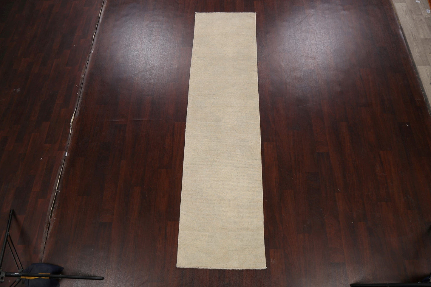 Contemporary Muted Gabbeh Kashkoli Oriental Runner Rug 3x10