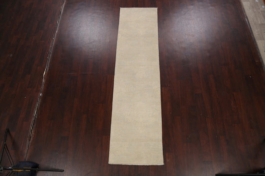 Contemporary Muted Gabbeh Kashkoli Oriental Runner Rug 3x10