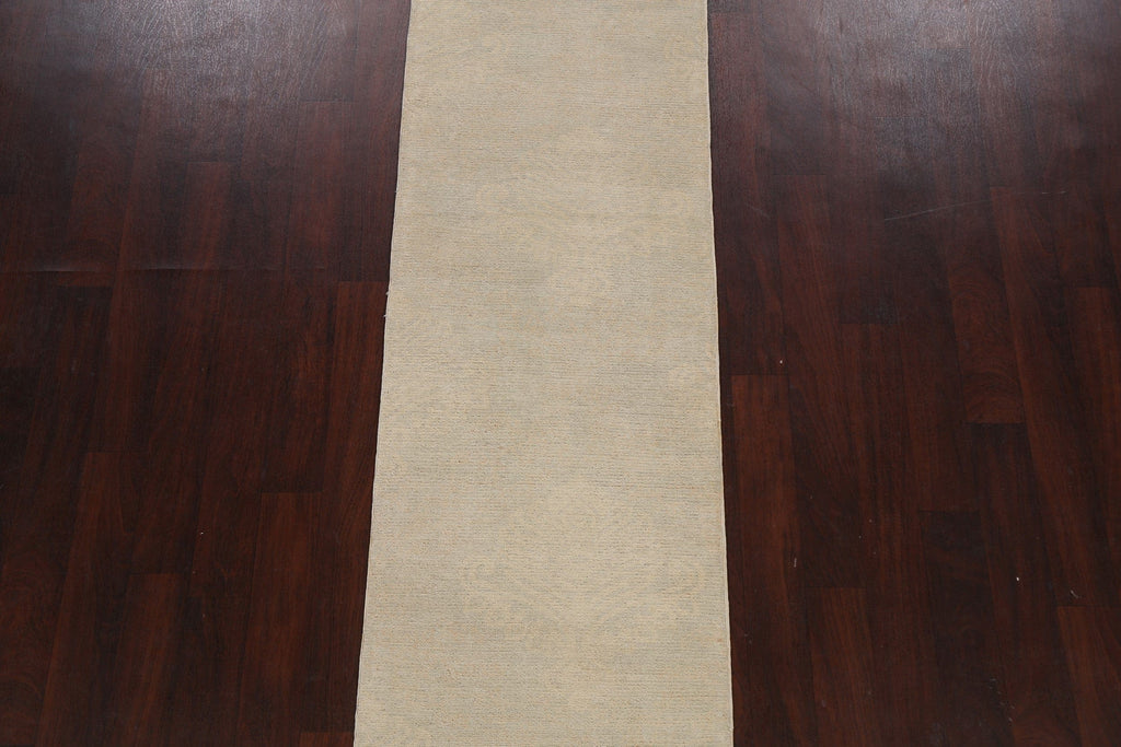 Contemporary Muted Gabbeh Kashkoli Oriental Runner Rug 3x10