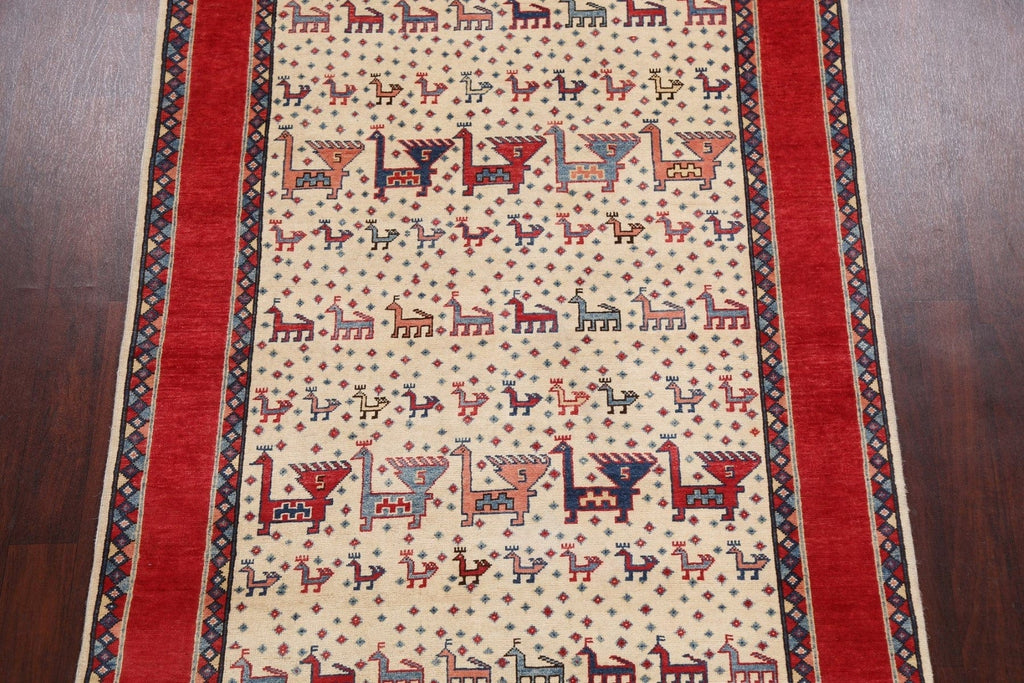 100% Vegetable Dye Super Kazak Oriental Area Rug 5x7