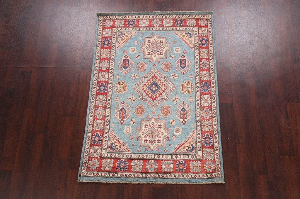 100% Vegetable Dye Super Kazak Oriental Area Rug 4x6