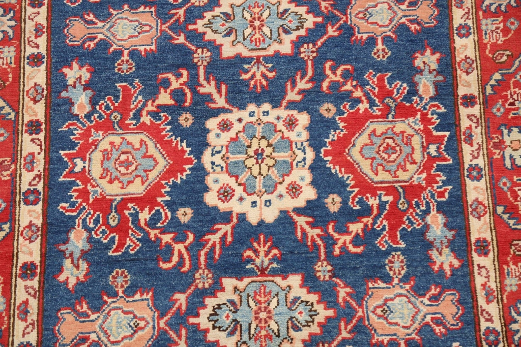 100% Vegetable Dye Super Kazak Oriental Area Rug 4x6