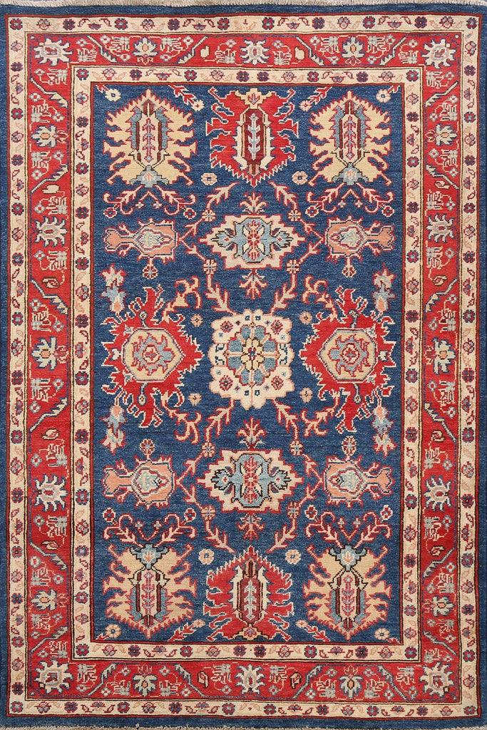 100% Vegetable Dye Super Kazak Oriental Area Rug 4x6