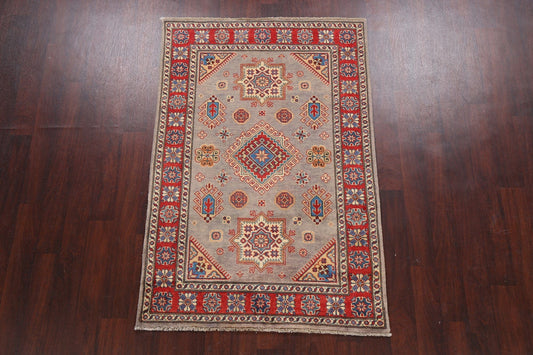 100% Vegetable Dye Super Kazak Oriental Area Rug 4x6