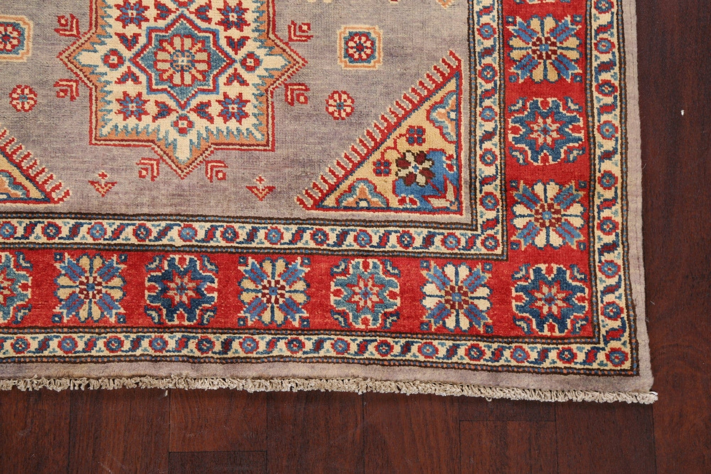 100% Vegetable Dye Super Kazak Oriental Area Rug 4x6