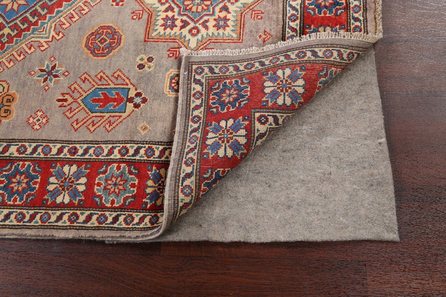 100% Vegetable Dye Super Kazak Oriental Area Rug 4x6