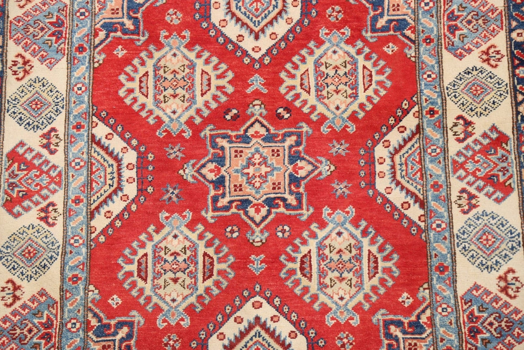 100% Vegetable Dye Super Kazak Oriental Area Rug 4x6