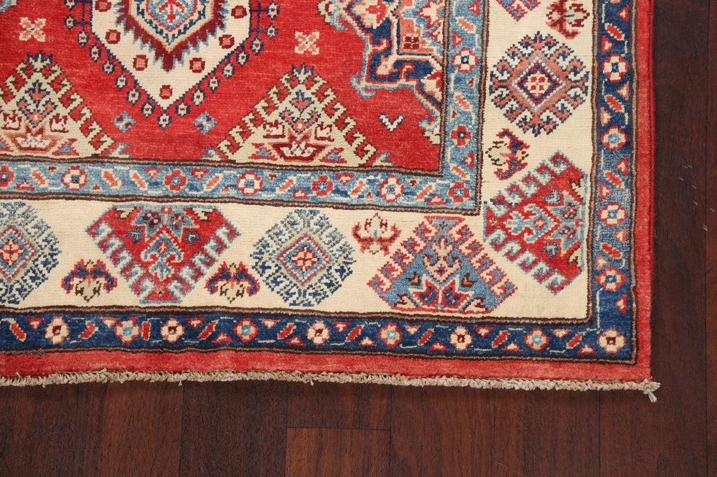 100% Vegetable Dye Super Kazak Oriental Area Rug 4x6