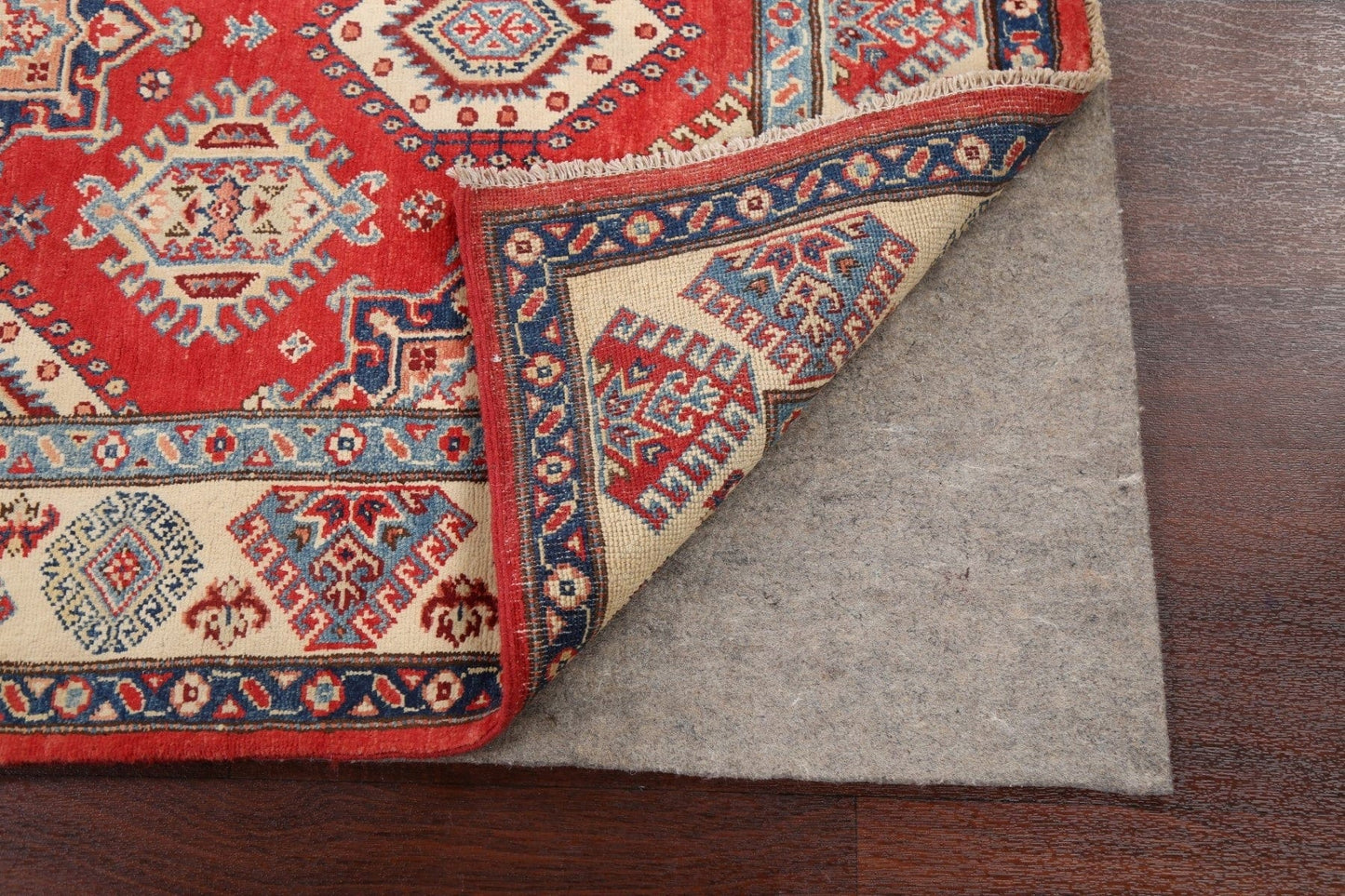 100% Vegetable Dye Super Kazak Oriental Area Rug 4x6