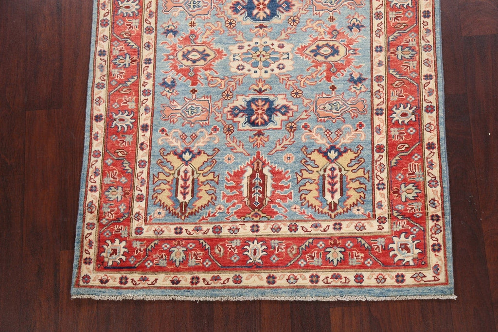 100% Vegetable Dye Super Kazak Oriental Area Rug 4x6