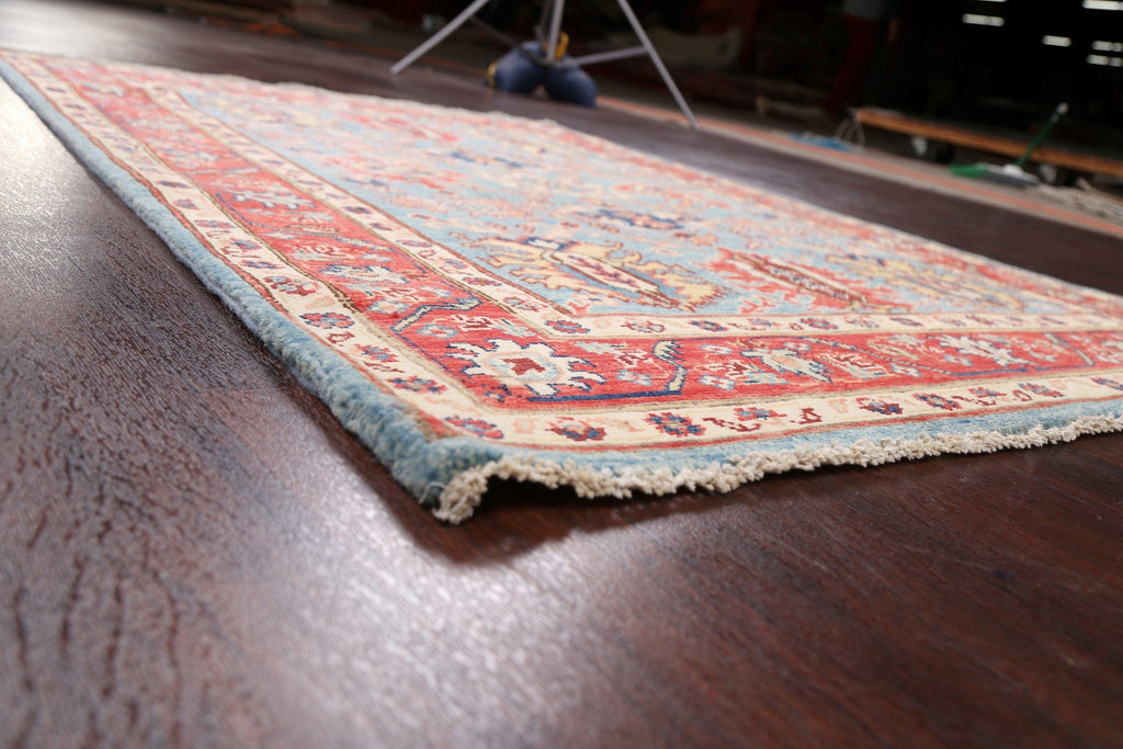 100% Vegetable Dye Super Kazak Oriental Area Rug 4x6