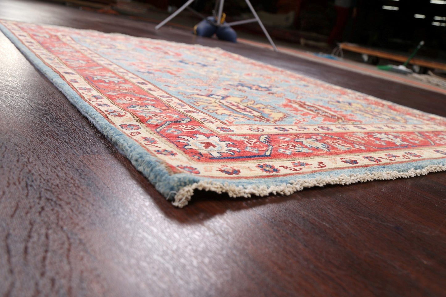 100% Vegetable Dye Super Kazak Oriental Area Rug 4x6