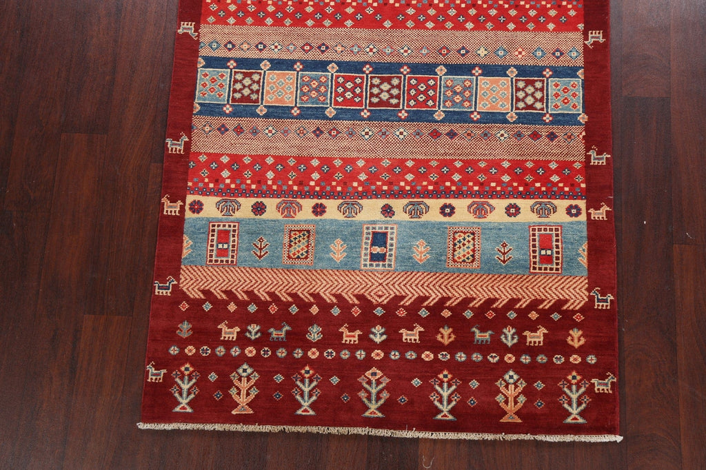 100% Vegetable Dye Super Kazak Oriental Area Rug 4x6