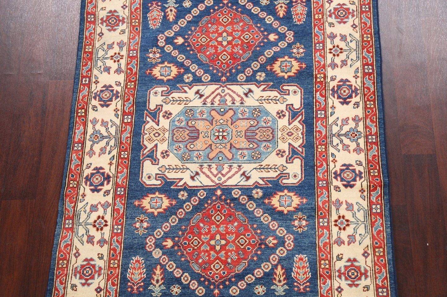 100% Vegetable Dye Super Kazak Oriental Area Rug 4x6