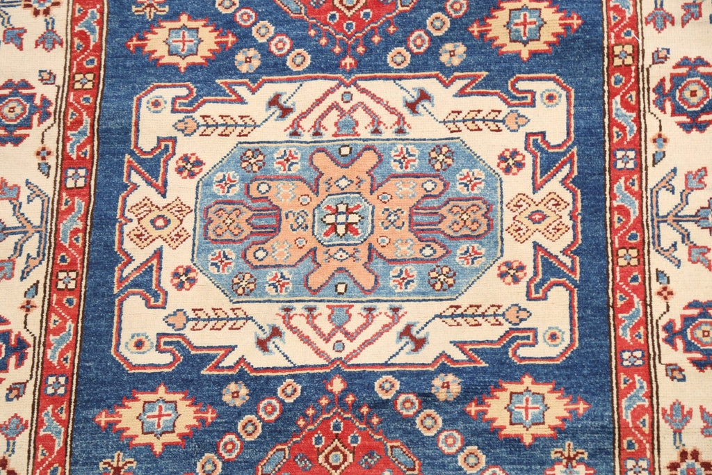 100% Vegetable Dye Super Kazak Oriental Area Rug 4x6