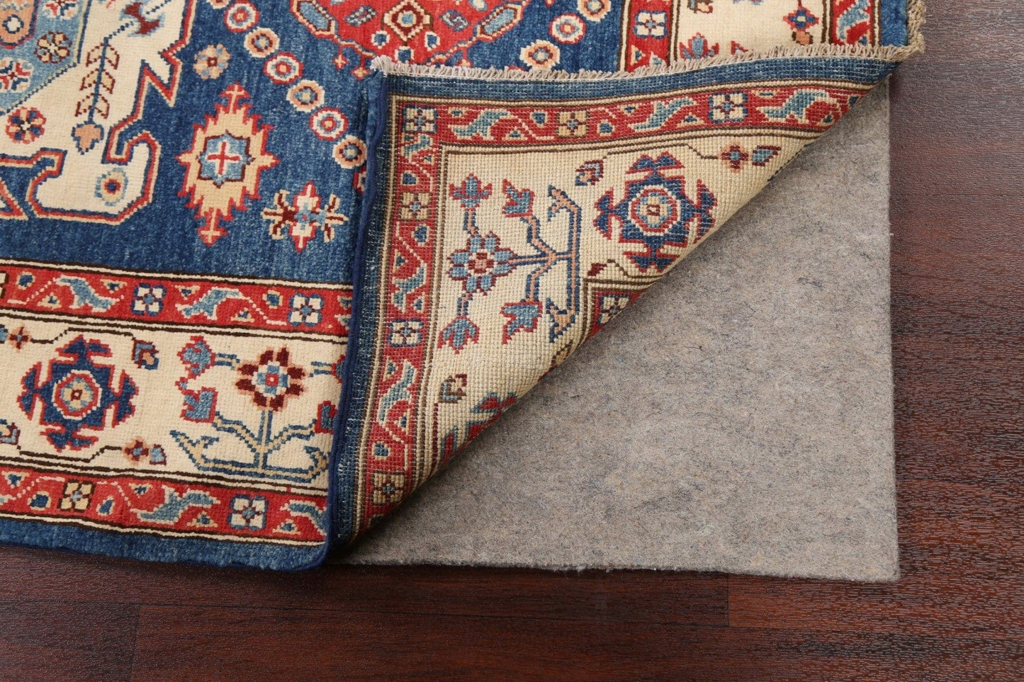 100% Vegetable Dye Super Kazak Oriental Area Rug 4x6