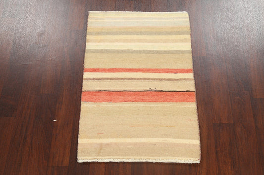 Stripe Contemporary Gabbeh Kashkoli Oriental Area Rug 3x4