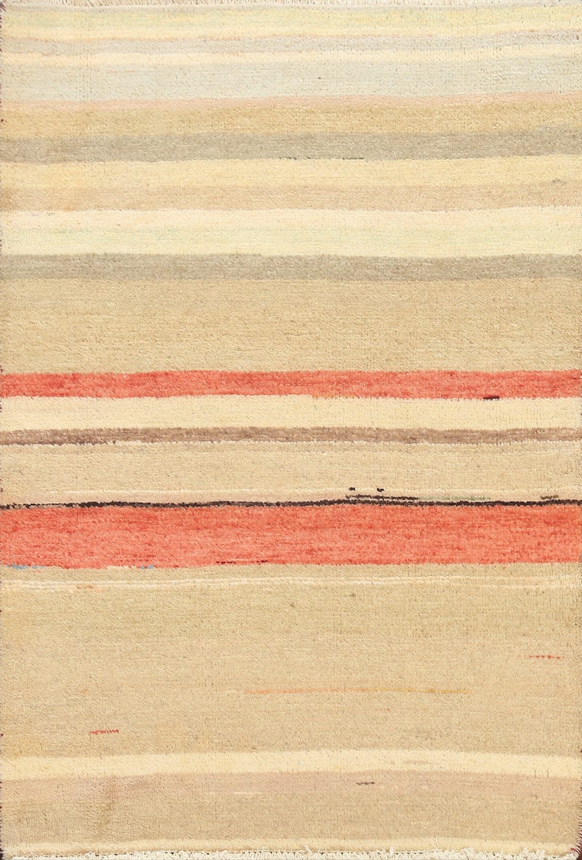 Stripe Contemporary Gabbeh Kashkoli Oriental Area Rug 3x4