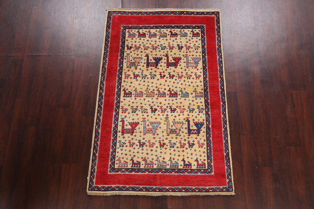 100% Vegetable Dye Super Kazak Oriental Area Rug 4x6