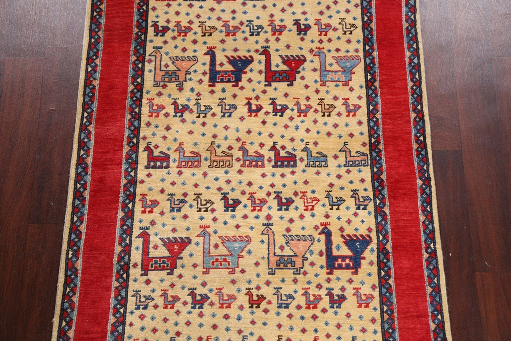 100% Vegetable Dye Super Kazak Oriental Area Rug 4x6