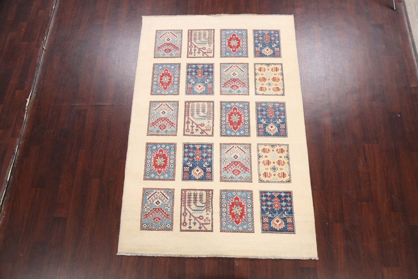 100% Vegetable Dye Super Kazak Oriental Area Rug 5x8